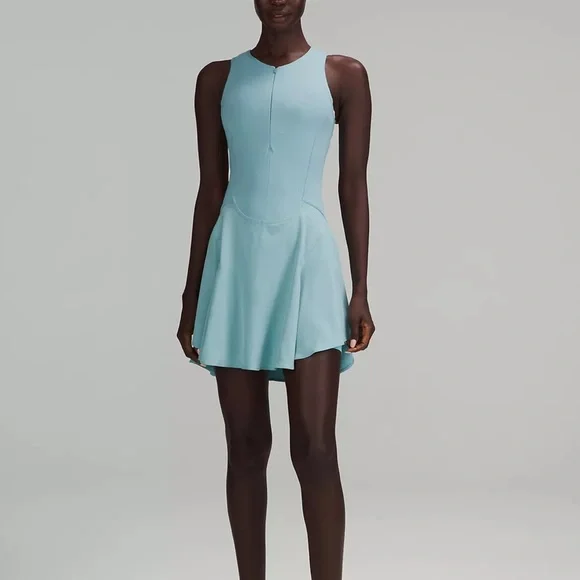 lululemon athletica | Dresses | Nwot Lululemon Everlux Shortlined Tennis  Tank Dress Tidal Teal Size 6 | Poshmark